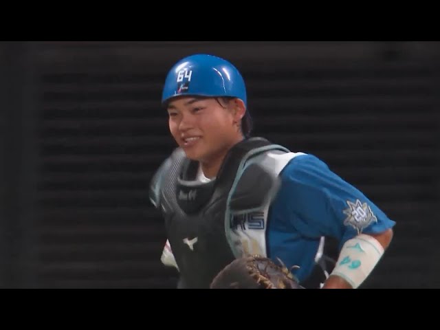 【4回表】強肩発動!! ファイターズ・田宮裕涼 完璧な送球で盗塁阻止!!  2023年9月25日 北海道日本ハムファイターズ 対 東北楽天ゴールデンイーグルス