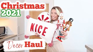 2021 HUGE CHRISTMAS DECOR HAUL // NEW IN Home bargains, B&M, Poundland, Homesense, Matalan,The Range