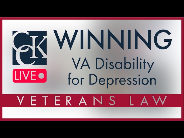 WINNING VA Disability Benefits for Depression