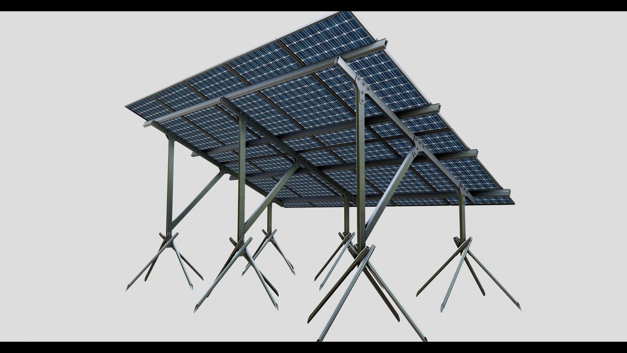 Lightweight Ground Solar Construction Type-1 3D Model
