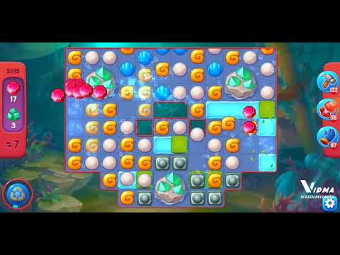 Fishdom. 5915 hard level no boosters and diamonds - 12 moves
