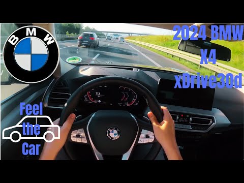 2024 BMW X4 xDrive30d 286 HP | POV Autobahn Drive