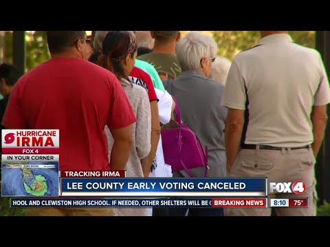 ハリケーン「イルマ」。リー郡の早期投票は中止 (Hurricane Irma: Lee County early voting canceled)