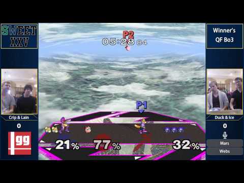 SWEET 25 - LG.Ice + Duck vs Crip + Lain - SSBM Doubles WQF