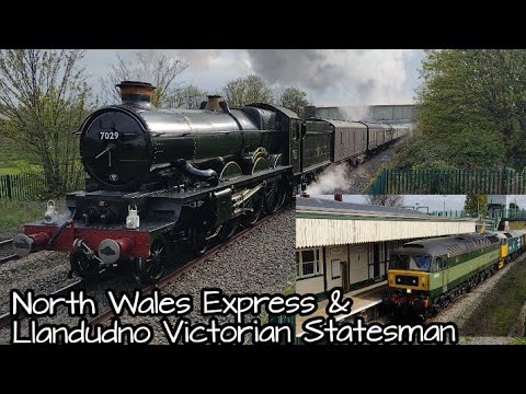 Prestatyn 29.04.2023 - 7029 Clun Castle & Class 47s 47773 D1924 47593 on two Llandudno Railtours