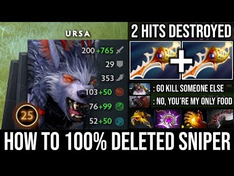 Mad Bear Ursa 2Hits Deleted Sniper with Scepter + Free Raier | Crazy Counter Plays 27Kills DotA 2