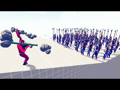 ROCKET LAUNCHER SOLDIERS VS 100X MELEE UNITS ARMY - TOTALLY ACCURATE BATTLE SIMULATOR