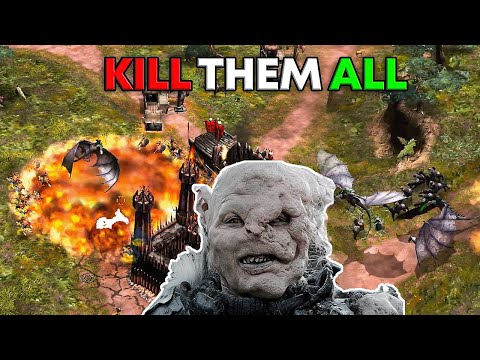 Gondor VS Mordor Late Game Action! BFME II RotWK 2.02