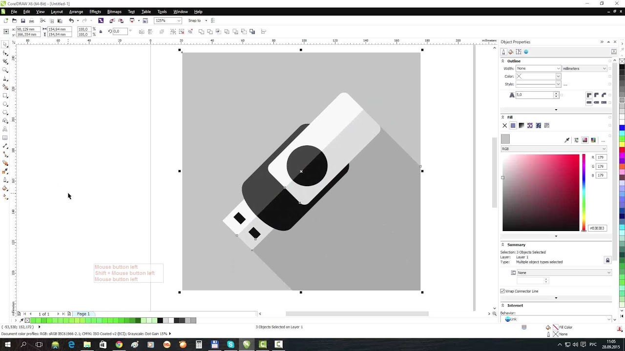 Vector Flat Icon: Flash Drive