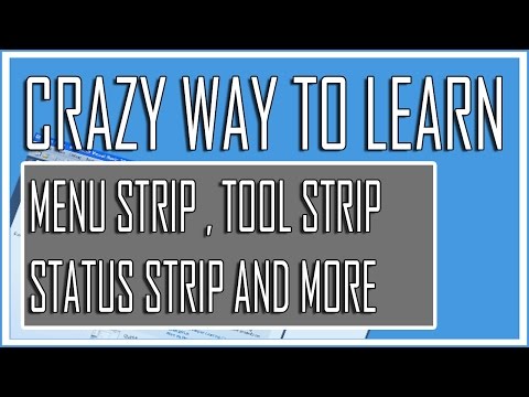 Visual basic Beginner Lesson 7 - Menu Strip , Tool Strip , Status Strip (Crazy Tutorial)