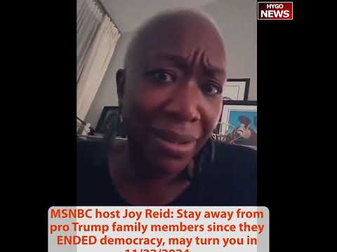 Trump Dance with white MAGA hat; MSNBC Joy Reid Stay away from pro Trump family members