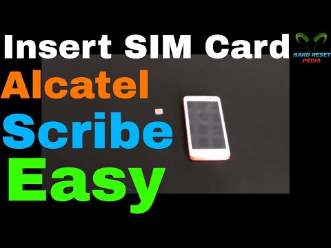 Alcatel One Tocuh Scribe Easy Insert the SIM Card