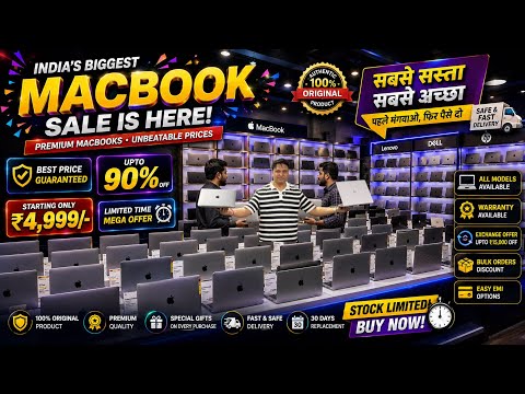 ₹499 Open Box के रेट पर New MacBook & Window Laptops😍 |Laptop Market in Rohini Delhi😎|