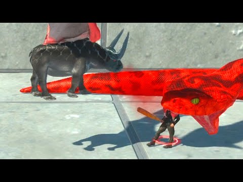 Giant Titanoboa & Flying Gorgon vs RANDOM UNITS - Animal Revolt Battle Simulator