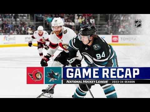 Ottawa Senators vs San Jose Sharks | March 09, 2024 | Game Highlights | NHL Regular Season