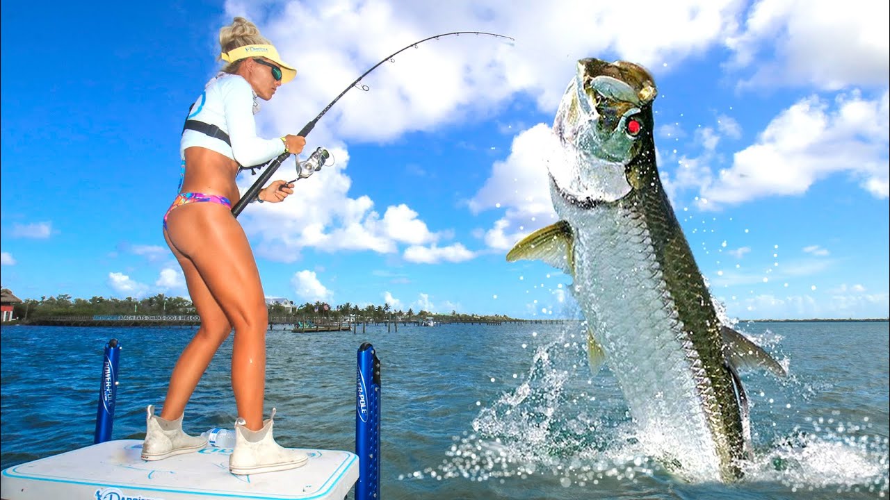 Fish BIGGER THAN ME! Massive Tarpon Fishing in the FLORIDA KEYS!