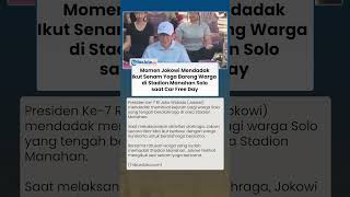 Ciptakan Suasana Akrab, Jokowi Mendadak Ikut Senam Yoga Bareng Warga di Stadion Manahan Solo