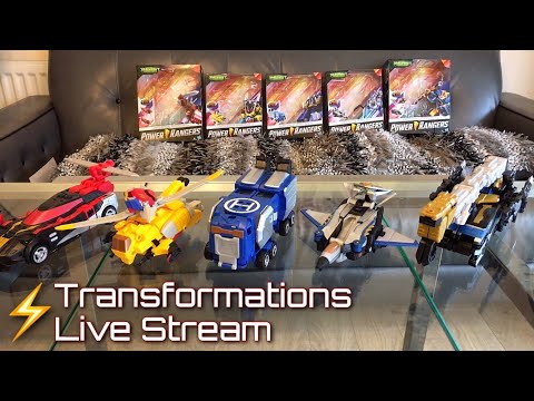 Power Rangers Beast Morphers All 5 Converting Zord toys - Transformations Live Stream (2 of 3)