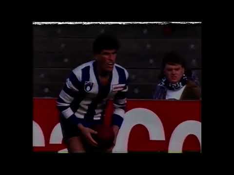 Brett Allison and Anthony Rock shank shots for goal (Round 23 1991)