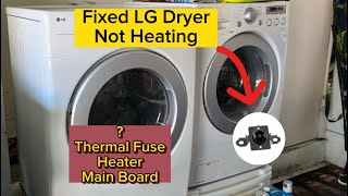 Fixed LG dryer not heating — Model Dle2050W