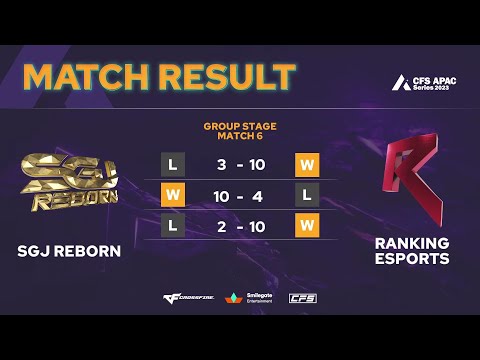 CFS APAC | SGJ Reborn vs RANKING ESPORTS | BO3 | FALL 2023