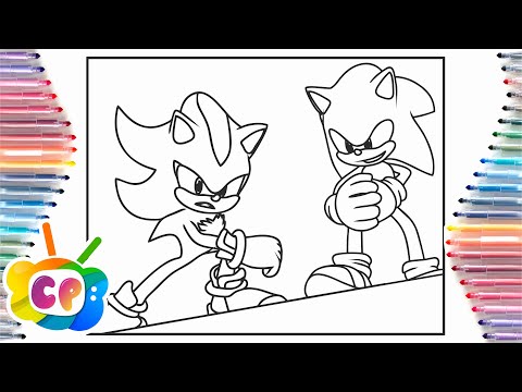 Sonic Prime coloring page/ Prime Sonic with Shadow coloring /Tobu - Memory Lane [NCS Release]