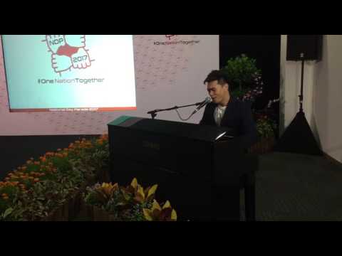 Jay Lim performs NDP 2017's theme song Because It's Singapore!