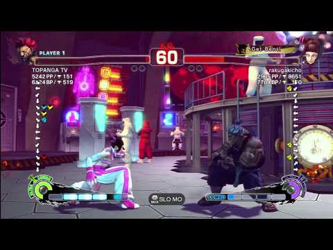 TOPANGA TV [Tokido??] vs rakugakicho [Juri] SSF4 Arcade Edition