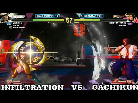 SFV AE- EVO CHAMP INFILTRATION(JURI) VS CAPCOM CHAMP GACHIKUN(RASHID) RANKED SETS!!