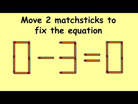 0-3=0 can you correct this equation| Match stick puzzle #147 | Puzzles with Answer