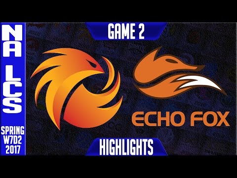 Phoenix 1 vs Echo Fox Highlights Game 2 - NA LCS W7D2 Spring 2017 - P1 vs FOX G2