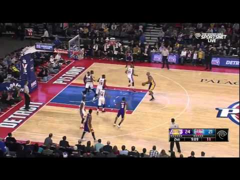 Robert Sacre Highlights 12.2.2014 Lakers vs. Pistons