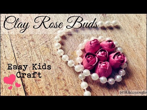 DIY Clay rose buds / Polymer Clay Craft /  Rose Bud Brooch