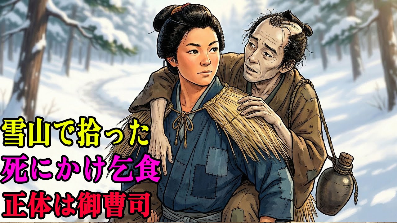 雪山で「死にかけの乞食」を背負って帰った貧しい娘。その男が伝説の酒造家の御曹司だと判明し、恩返しに村一番の富豪になった｜野談｜伝説｜昔話｜説話｜民話