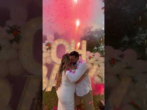 Amazing fireworks and confetti gender reveal.💕✨