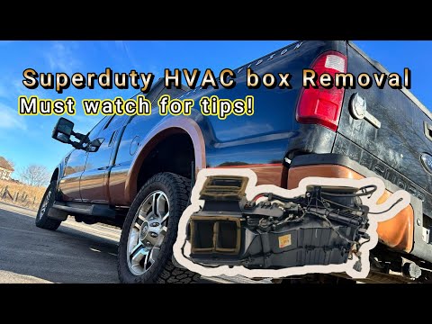 2008-10 Superduty CAB ON HVAC Box Removal. Heater core/Evaporator replacement.