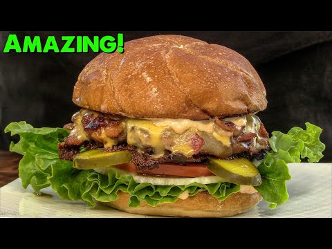 Bacon Crusted Skillet Cheeseburger