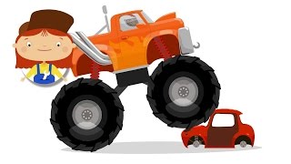 Um Super carro - Monster Truck. Doutora McWheelie  em português Brasil. Desenho animado de carros.