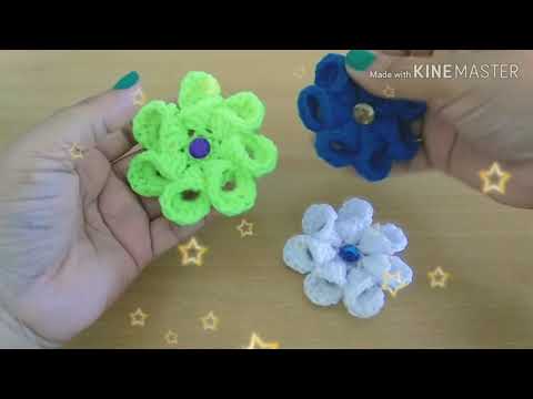 Learn how toCrochet Bell Petal flower DIY Video