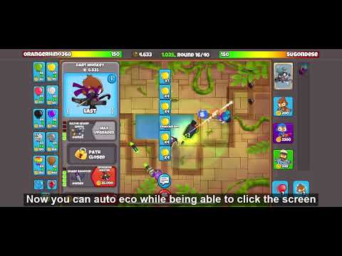 BTD Battles 2 | How to auto eco on mobile while being able to click the screen