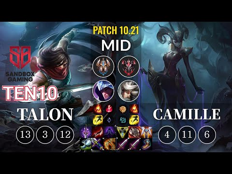 SB Ten10 Talon vs Camille Mid - KR Patch 10.21