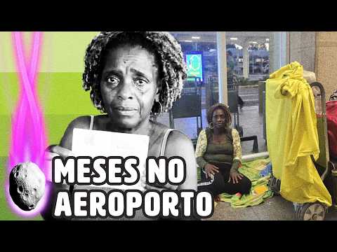 SEM EMBARQUE ATÉ AGOSTO, MULHER DE SERRA LEOA PREFERE FICAR NO AEROPORTO NO BRASIL | PLANTÃO