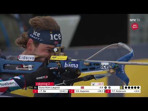 Sturla Holm Lægreid 20 sec standing shooting - Season opening Sjusjøen 2022