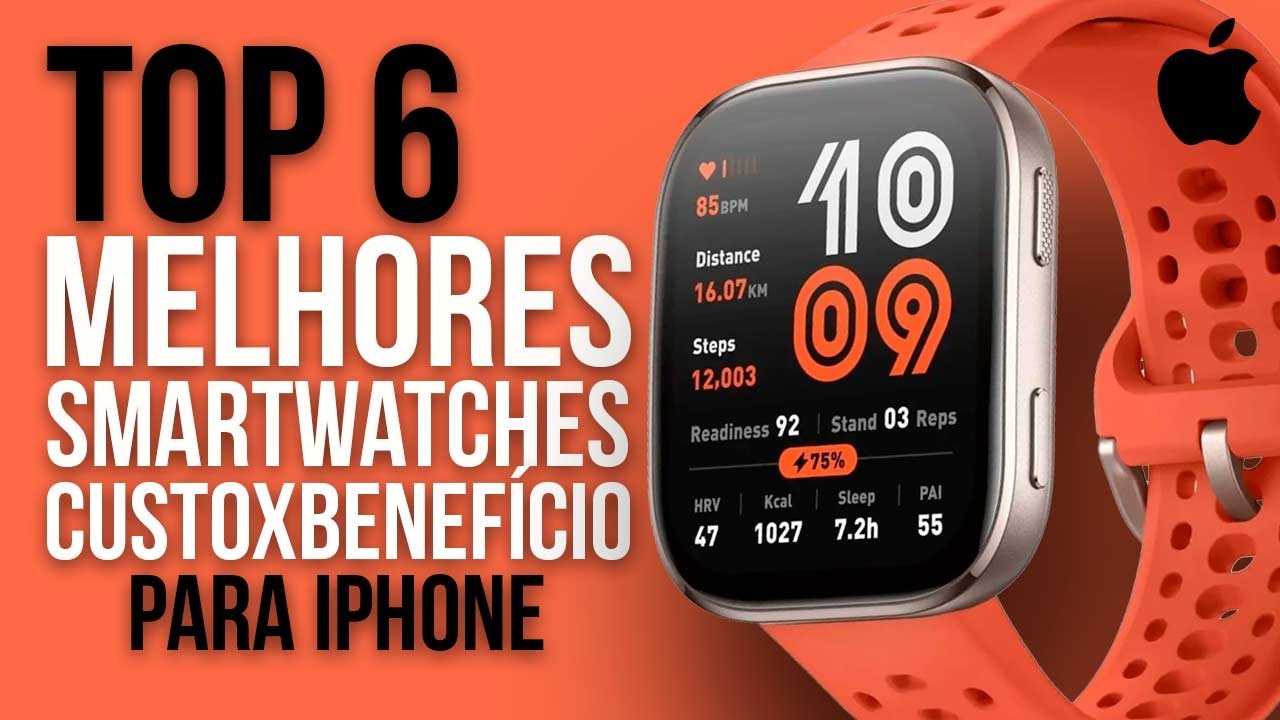 Assistir no YouTube: TOP 6 MELHORES SMARTWATCHES para iPHONE em 2026 (CUSTO BENEFÍCIO) - Léo Moreira - Reviews