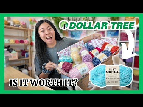 Dollar Store Yarn Challenge 🧶 ONLY Using $1.25 Yarn to Make Patterns From My Book (randomly!!)