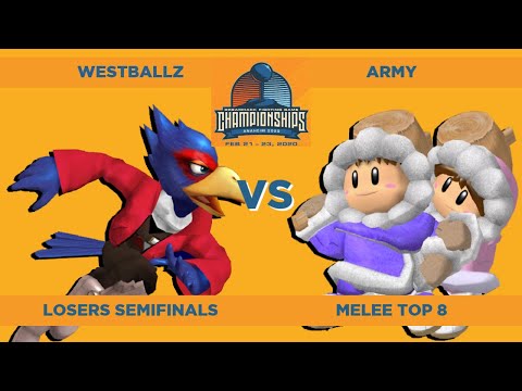 Westballz (Falco) vs. ARMY (ICs) - Singles Top 8: Losers Semifinals | DreamHack Anaheim 2020 SSBM