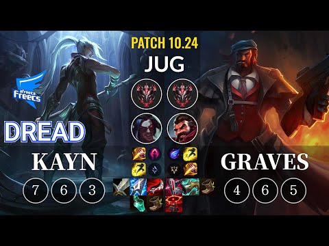 AF Dread Kayn vs Graves Jungle - KR Patch 10.24