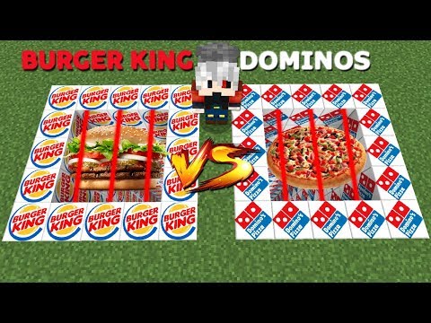 BURGER KING VS DOMINOS ÇUKUR ŞANS BLOKLARI - Minecraft
