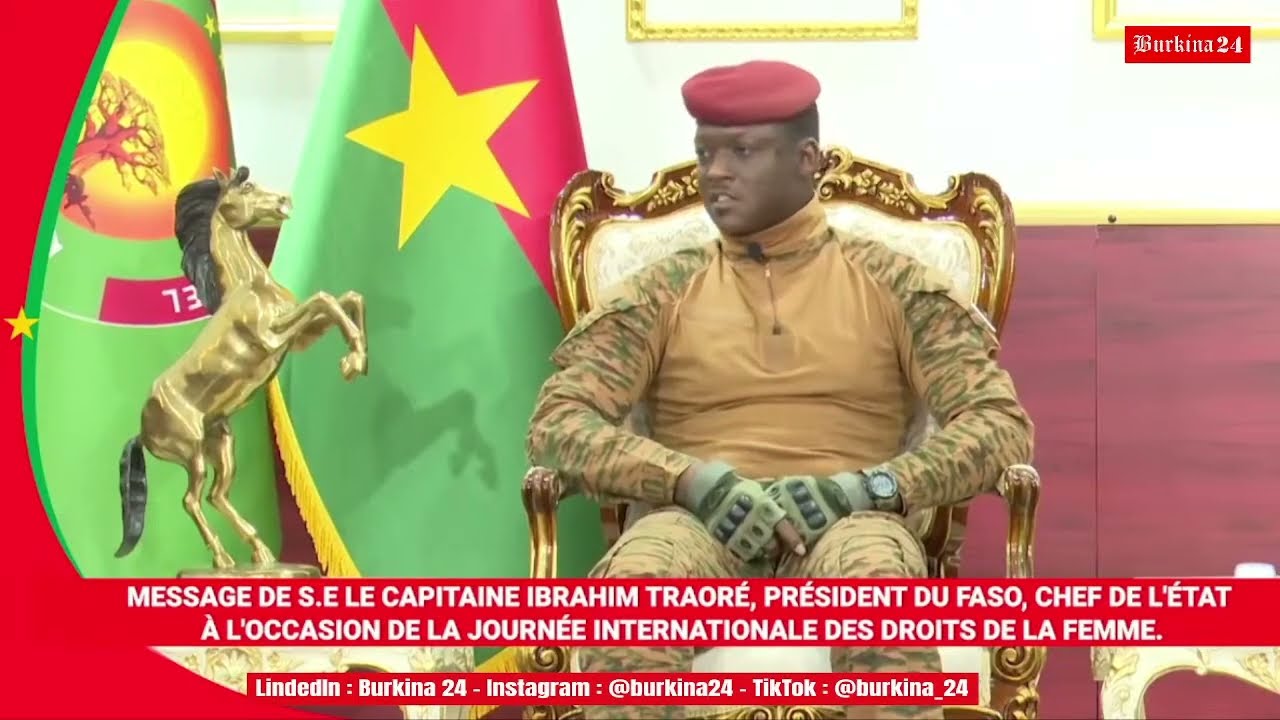 Message du Capitaine Ibrahim TRAORÉ à l’occasion de la journée internationale des droits de la femme