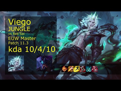 Viego vs Rek'Sai Jungle - EUW Master 10/4/10 Patch 11.3 Gameplay